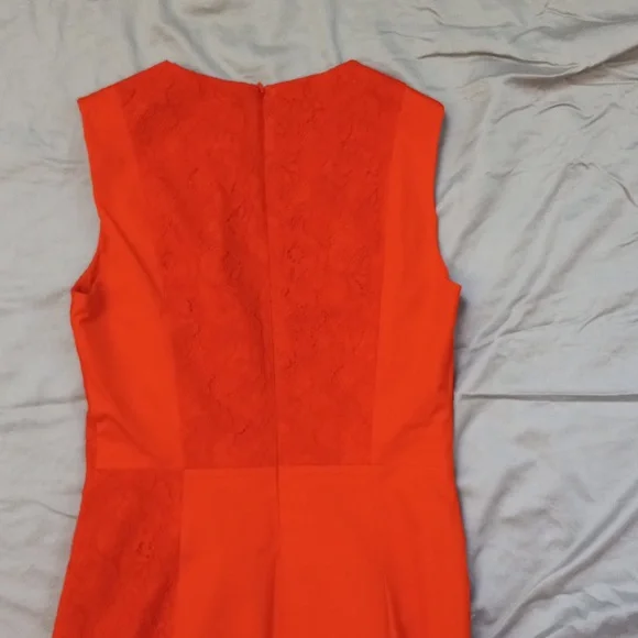 Karen Millen orange cotton stretch dress - Picture 5 of 9